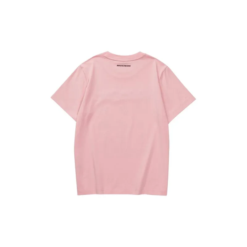 Skechers Funny Monster Drop Shoulder Sleeve T Shirt Women's Quartz Pink-1