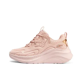 Skechers Cushioned Slip Resistant Height Increasing Low Top Casual Shoes Women's Nude Pink