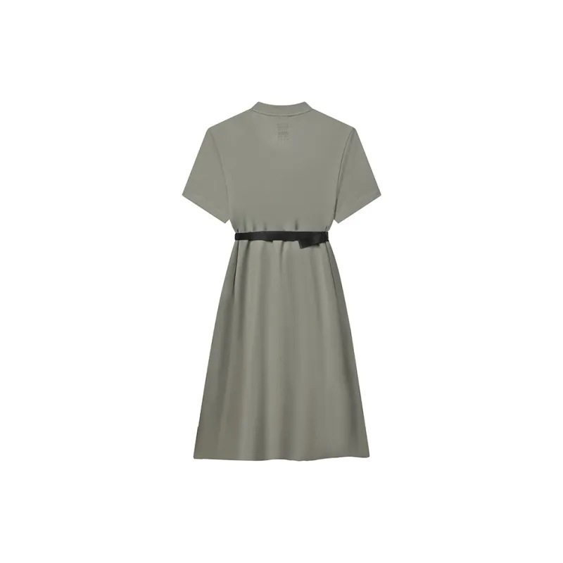 FILA MILANO Italian Luxury Sports Collection SS24 Short Sleeved Dress Women's Silent Gray-1