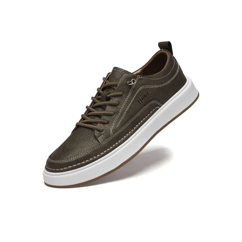 Extravagant Breathable Water Resistant Wear Resistant Cushioning Lightweight Low Top Skateboard Shoes Men's Khaki-2