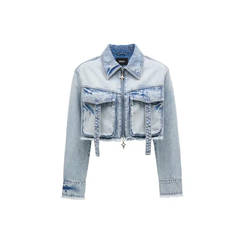 ONLY Cropped Coats Women's J3C 150 Washed Denim Blue