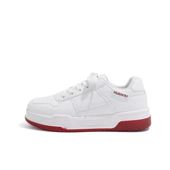 HUANQIU Year Of The Snake Limited, Breathable Air Force 1 Height Increasing Low Top Skateboard Shoes Men's White