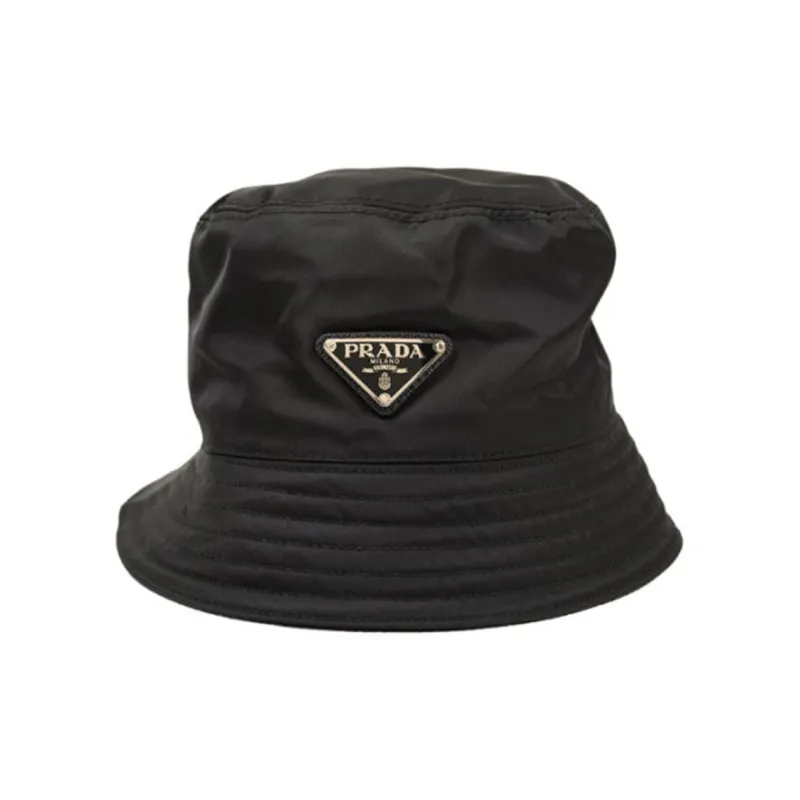 PRADA Canvas Bucket Hats Men's Black-1