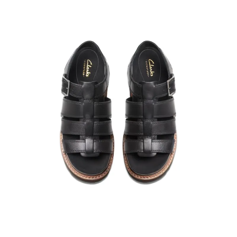 Clarks Beach Sandals Women's Black-3