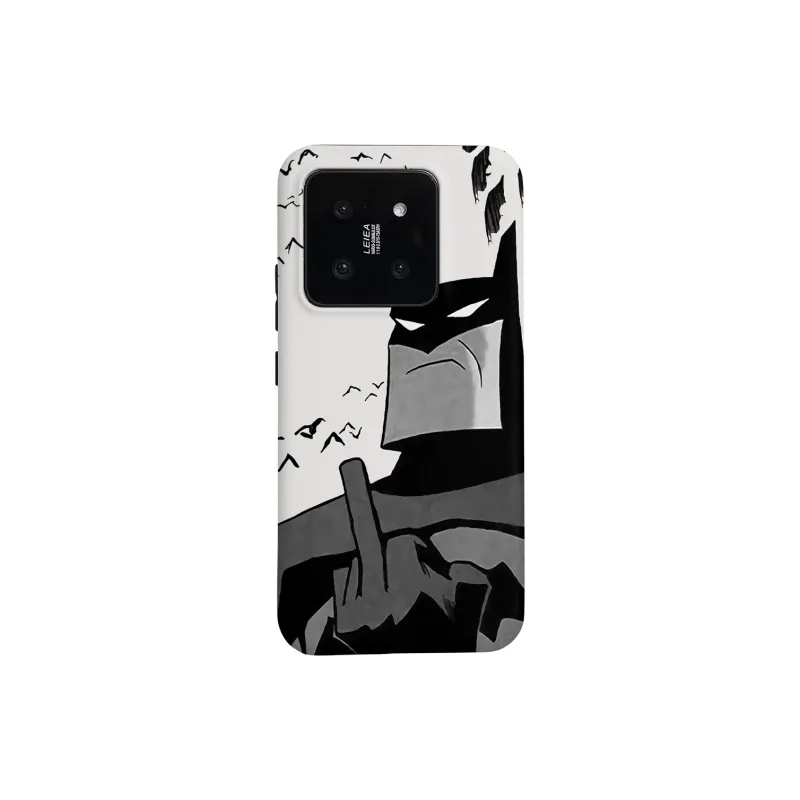 Keshami PC Material Fully Enclosed Impact Resistant Matte Middle Finger Bat Phone Cases Suitable For Xiaomi 14/14pro-1