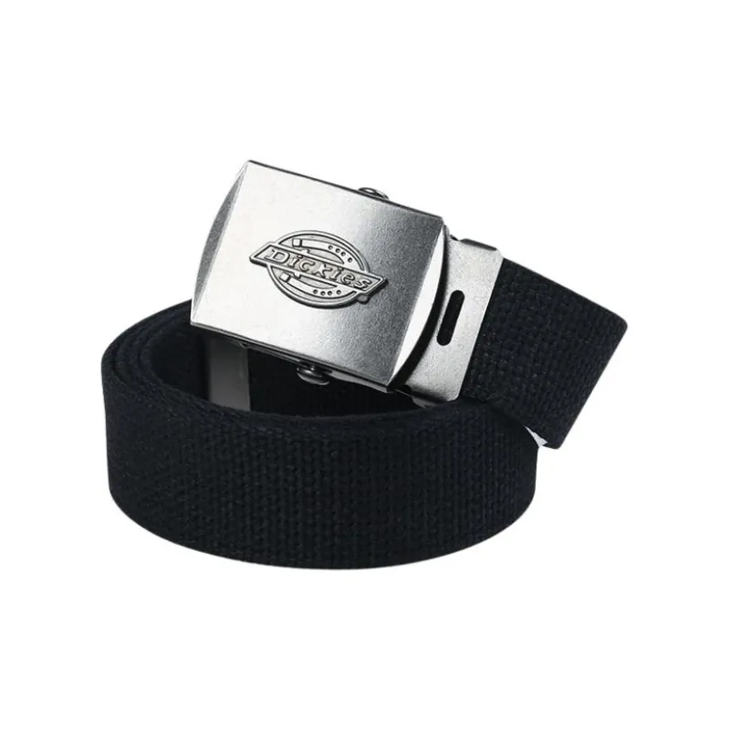 Dickies Letter Badge Belt Unisex Black Width: 3cm-1