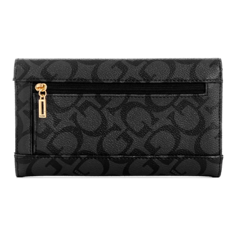 GUESS Coated Canvas Clutch Women's Coal Charcoal-1