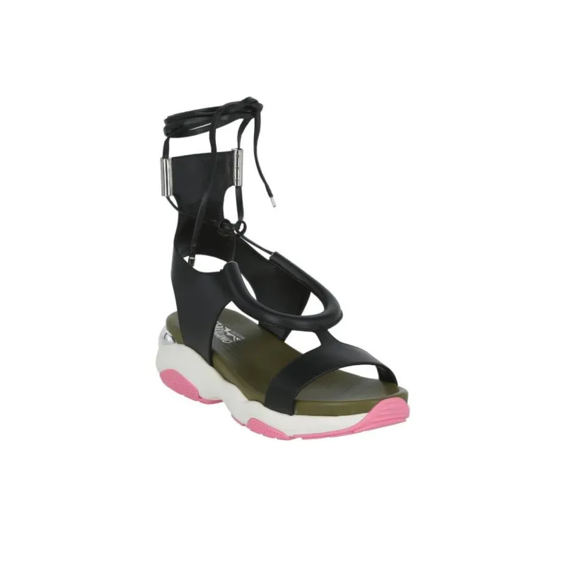 FERRAGAMO One Strap Sandals 5cm Women's Black-2