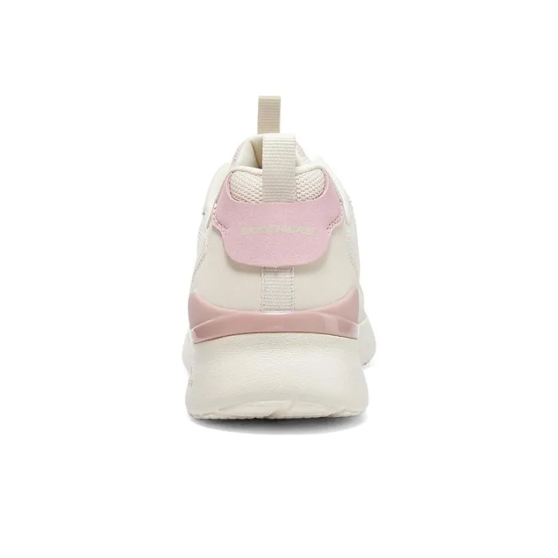 Skechers Cushioned Slip Resistant Abrasion Resistant Low Top Casual Running Shoes Women's White Pink-4