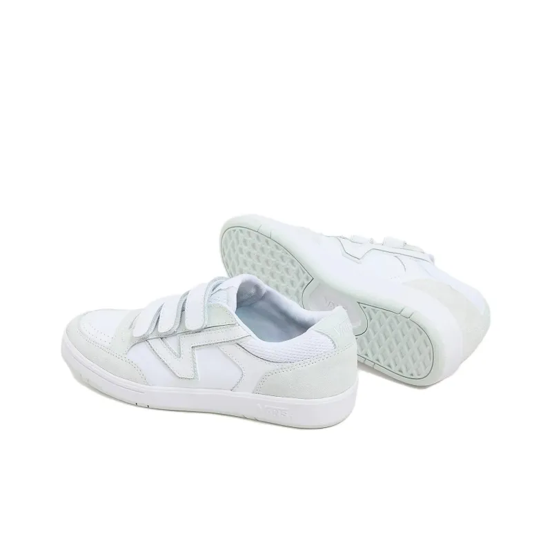 Vans Lowland Comfycush Anti Slip Wear Resistant Low Top Skateboard Shoes Unisex White Green-3