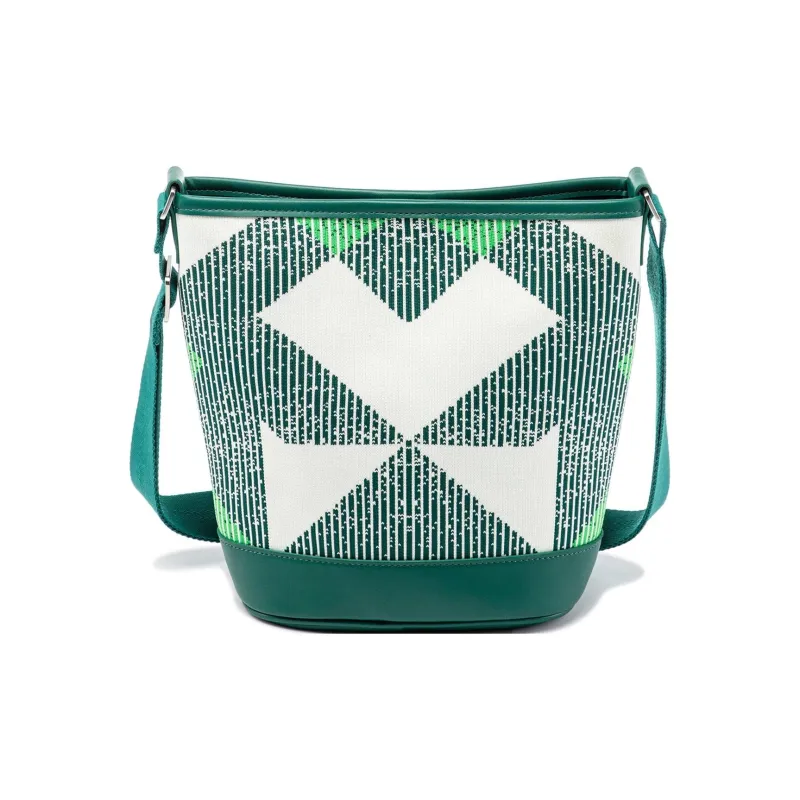 LiNing Sports Life Collection Polyester Sports Bag, Shoulder Bag, Crossbody Bag Unisex Green White Multicolor-3