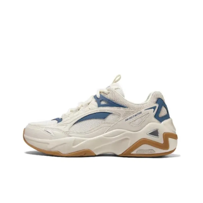Skechers D'LITES HYPER BURST Running Shoes Men Low Top White Blue-0