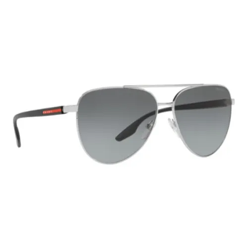 PRADA Metal Acetate Aviator Sunglasses Men's Silver