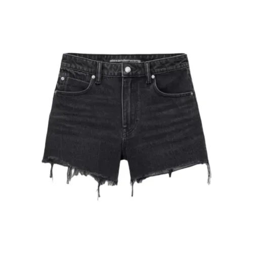 Alexander Wang Denim Shorts Women's Distressed Gray