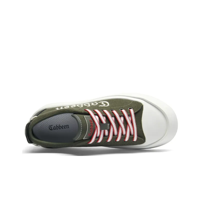 Cabbeen Preppy Round Head Wear-Resistant Slip-Resistant Low-Top Skateboard Shoes Men's Black-7