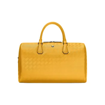 MONTBLANC Cow Leather Mailbox Bag One Shoulder Crossbody Portable Travel Bag Large Size Men's Warm Ginger Yellow