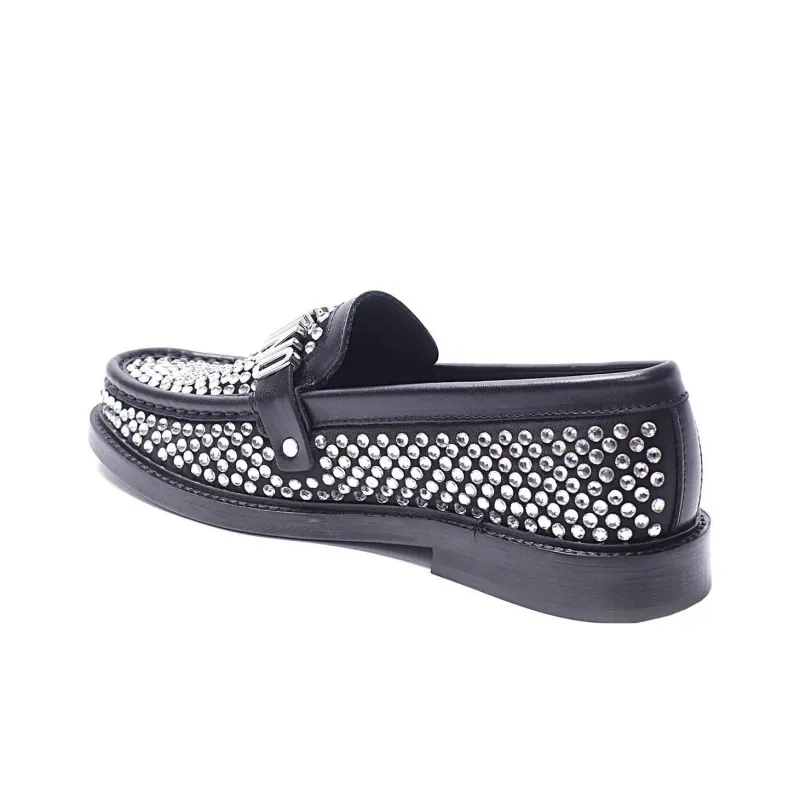 MOSCHINO Embellished Round-Toe Loafers Women's-3