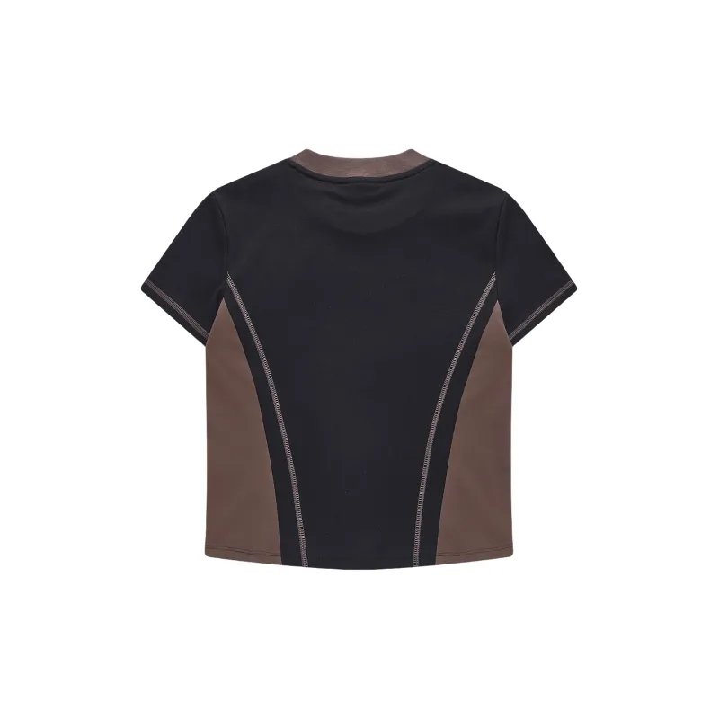 FILA FUSION Set in Sleeve T Shirt Women's Black-1