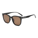 Bright Black Frame with Full Tea Brown Lens