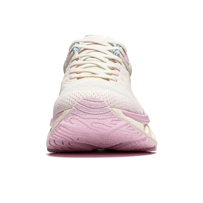 LiNing Cushioning, Abrasion Resistant, Slip Resistant Low Top Running Shoes Women's Beige White Pink-4