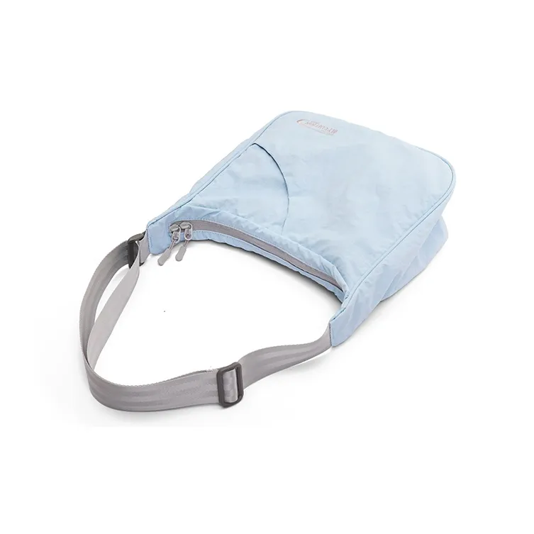 MYEDITION 6L Shoulder Bag, Crossbody Bag, Outdoor Bag Nylon Black/Brick Red/Light Blue Unisex-18