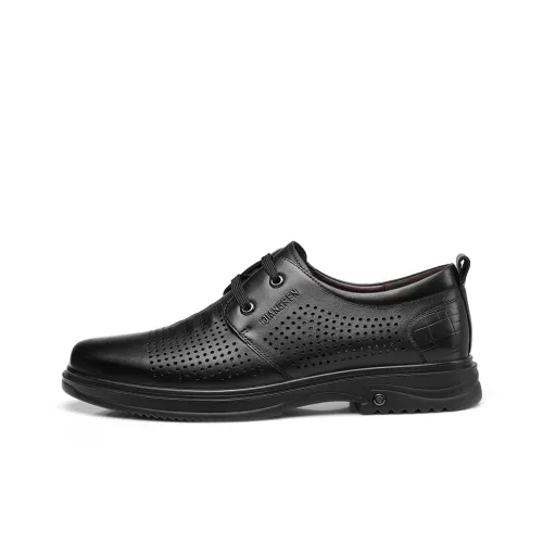 Strongman 3515 Cut-Out Leather Shoes For Men-Summer Business Casual Shoes For Dad Comfortable