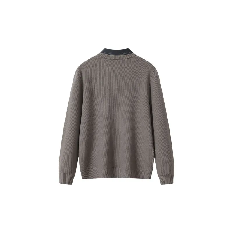 H YXIANG Knitwear Men Coffee-1