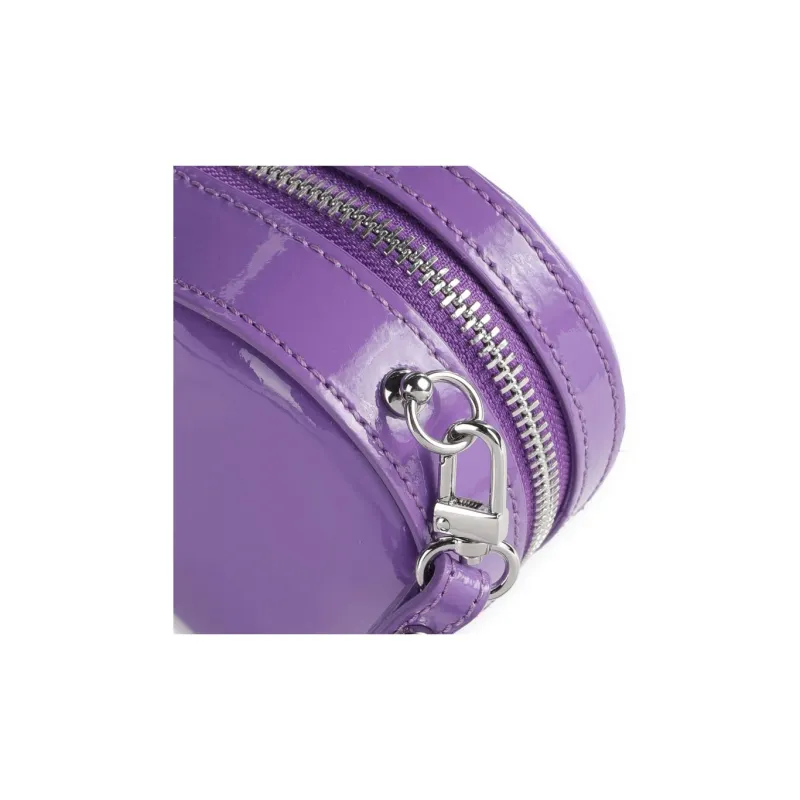 Vivienne Westwood Shiny Patent Leather Heart Shaped Shoulder Bag Crossbody Bag Women's Violet-4