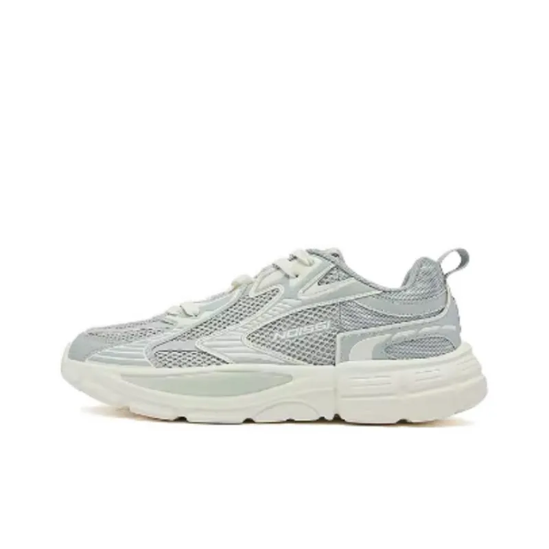 QIAODAN Mountains And Seas II Cushioning Wear Resistant Low Top Casual Shoes Men's White Cyan-0