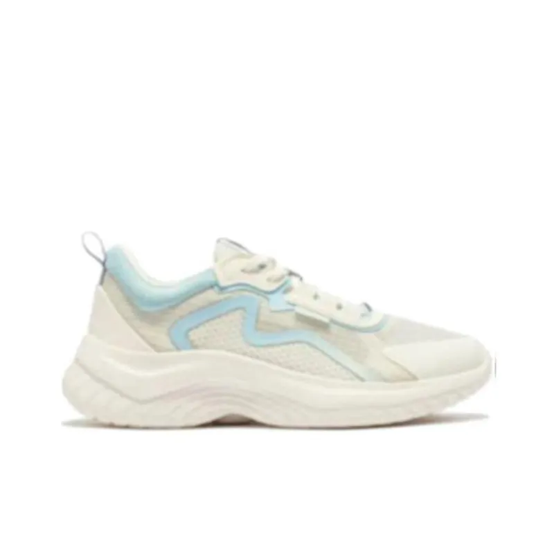 361° Cushioning Anti Slip Wear Resistant Breathability Low Top Running Shoes Women's White Blue-1