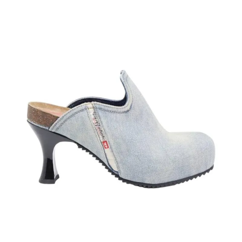 DIESEL D-Woodstock W 80mm Denim Mules-1