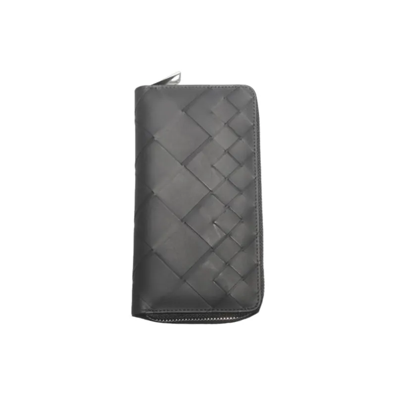 CMLZIUA Top Grain Cow Leather Clutch Large Size Unisex Black-2