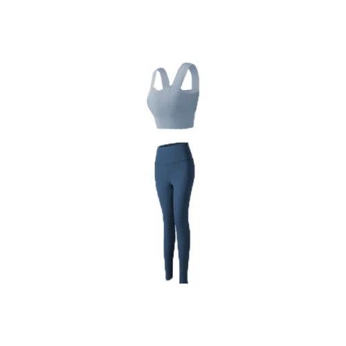 Male Wolves Yoga Set Workout Clothing Polyester Running Women's