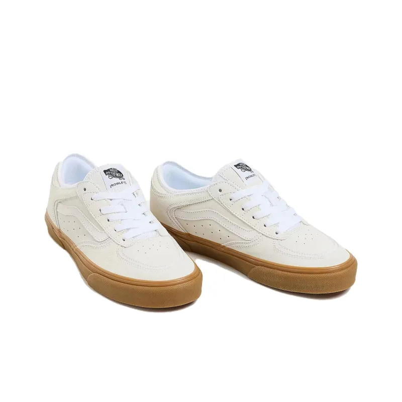 Vans Rowley Wear Resistant Low Top Skateboard Shoes Unisex Ecru-2