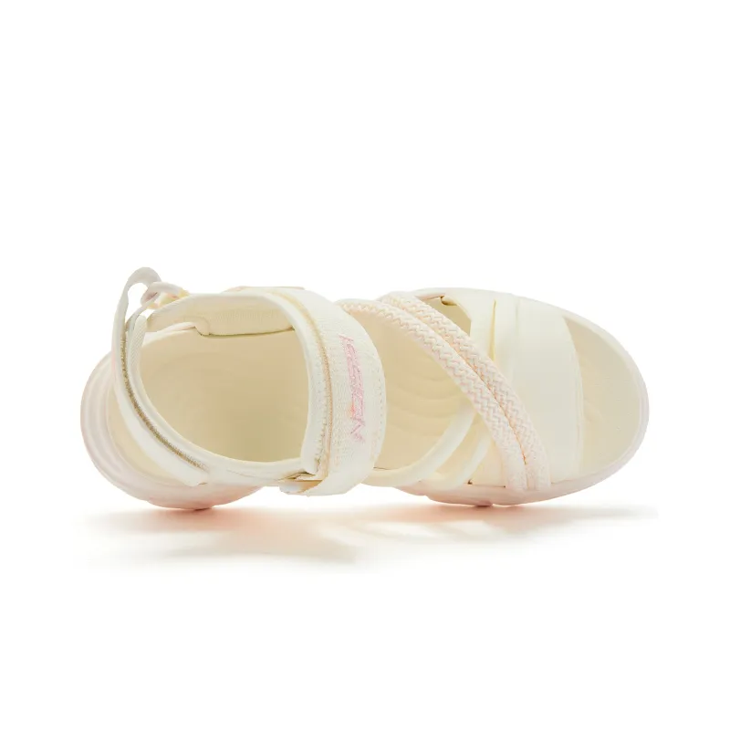 QIAODAN Beach Sandals Women's Hydrogen Pink Ivory-2