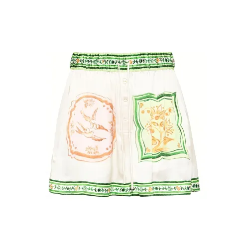 ALEMAIS Porcelain Silk Shorts