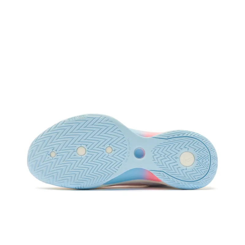 QIAODAN Dawn Basketball Shoes Men Low Top Jordan White Waterdrop Blue-4