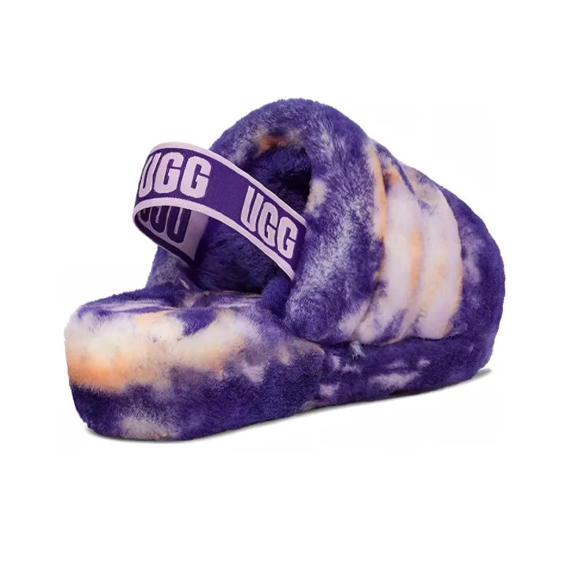 UGG Fluff Yeah Slide Marble Violet Night Women's-4