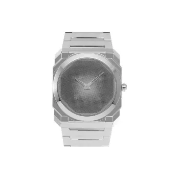 BVLGARI Wrist Watch Automatic Mechanical Movement Stainless Steel Strap 40mm Silver Dial Unisex