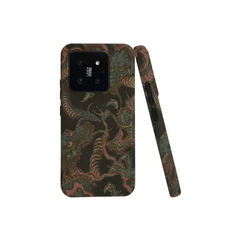 Keshami PC Material Fully Enclosed Impact Resistant Matte Qinglong Phone Cases Suitable For Xiaomi 14/14pro