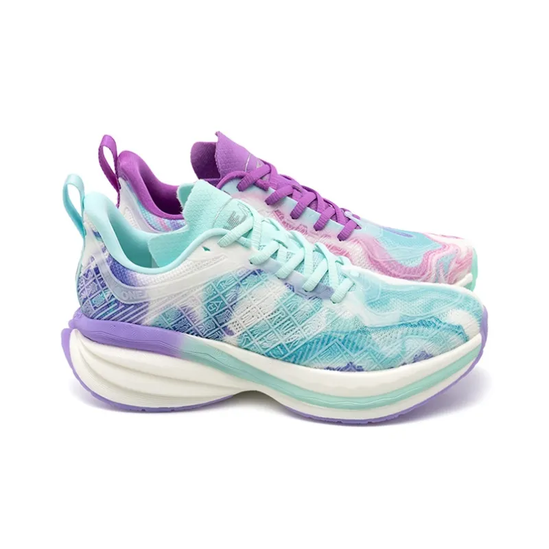 ONEMIX Wu Shuang Running Shoes Unisex Mismatched Color Blue & White Purple Rhythm-1