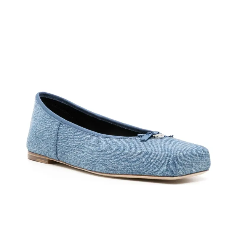alexander wang Square-toe Denim Ballerina Shoes-3