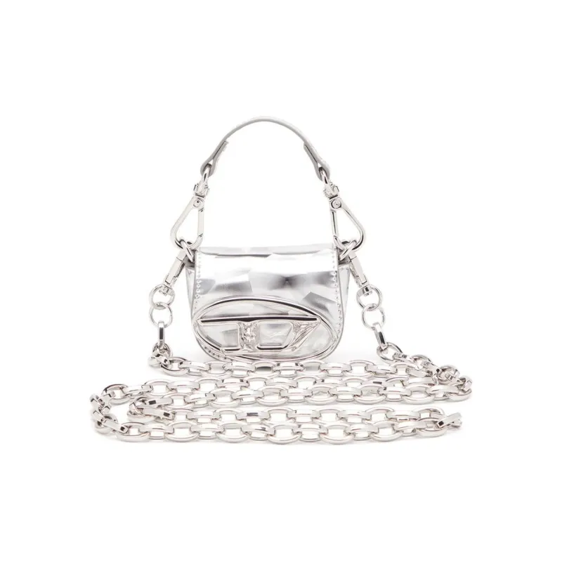 DIESEL Polyurethane Crossbody Bag Extra Mini Women's Silver-1