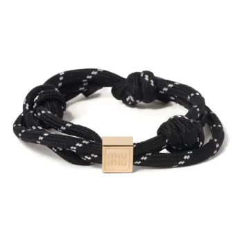 MIU MIU Logo charm Rope Bracelet