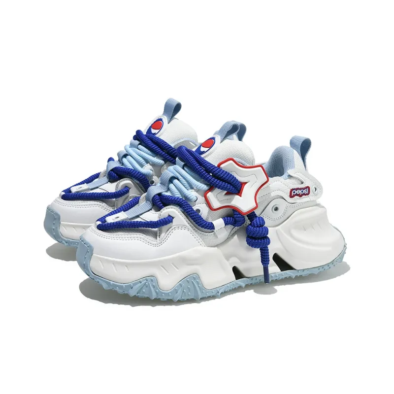 Pepsi Jelly Color Series Cushioned Slip-Resistant Abrasion-Resistant Low-Top Chunky Sneakers Unisex Exclusive Box-17