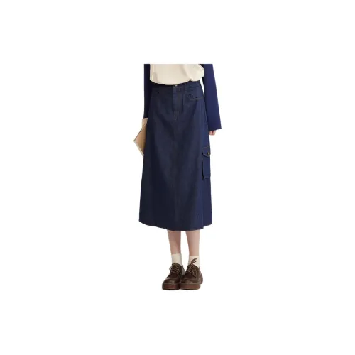 Asuka and new sake Casual Long Skirts Women's Royal Blue