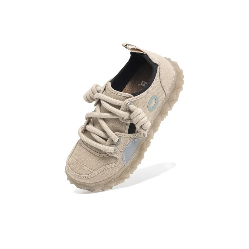 OETZI New Iceberg Series Skateboard Shoes Unisex Low Top Khaki-3