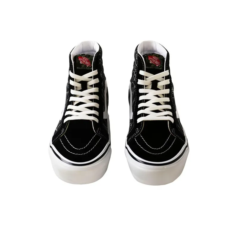 Vans x A BATHING APE SS23 LINE CAMO Series SK8-Hi High-Top Skateboard Shoes Women's Black-2