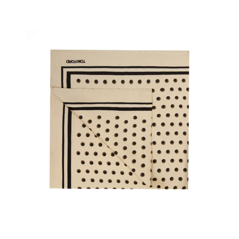TOM FORD Polka Dot Printed Pocket Square-2