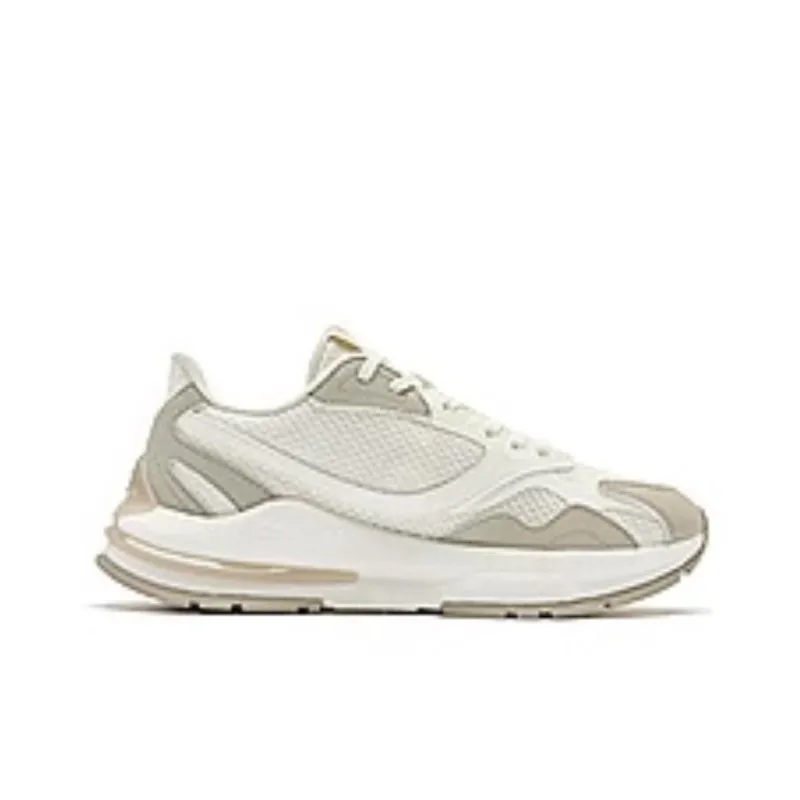 QIAODAN Vertical And Horizontal V Cushioning Wear Resistant Low Top Casual Shoes Women's White Gray-1